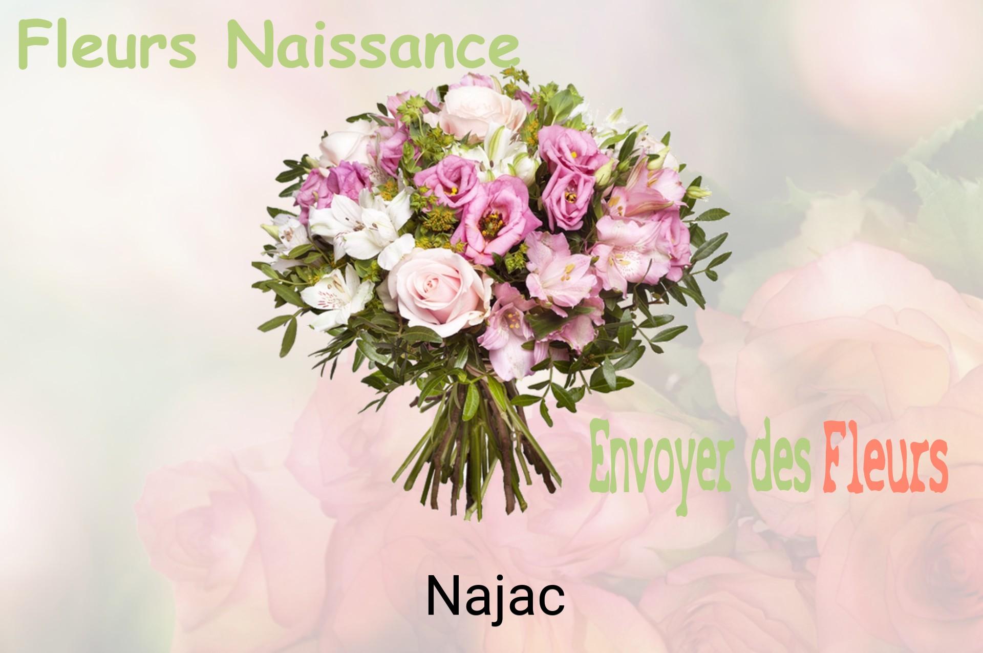 Bouquet de fleurs de naissance livré à Najac